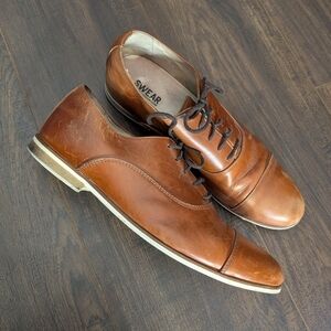 SWEAR LONDON Tan Brown Leather Mens Oxford Dress Shoes Portugal 45